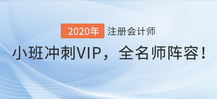2020年注會(huì)小班沖刺VIP，東奧全名師陣容帶你沖刺！