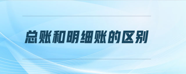 總賬和明細(xì)賬的區(qū)別