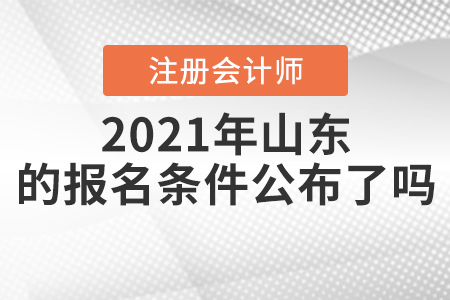 2021年山東注冊(cè)會(huì)計(jì)師的報(bào)名條件公布了嗎？