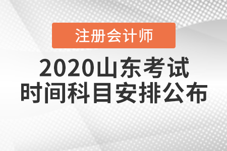 2020山東注冊(cè)會(huì)計(jì)師考試時(shí)間科目安排公布！