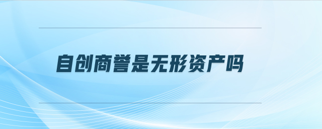 自創(chuàng)商譽(yù)是無形資產(chǎn)嗎 自創(chuàng)商譽(yù)是無形資產(chǎn)嗎