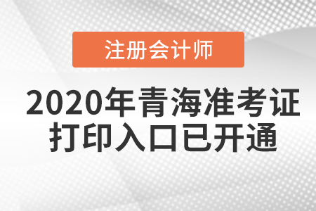 2020年青海注冊(cè)會(huì)計(jì)師準(zhǔn)考證打印入口已開(kāi)通
