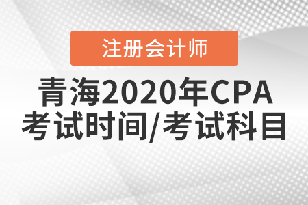 青海2020年CPA考試時(shí)間、考試科目