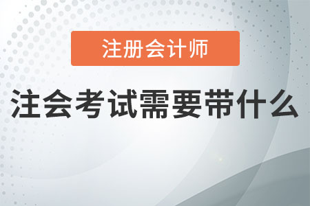 注會(huì)考試需要帶什么