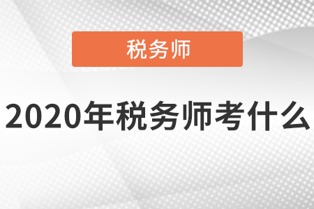 2020年稅務(wù)師考什么