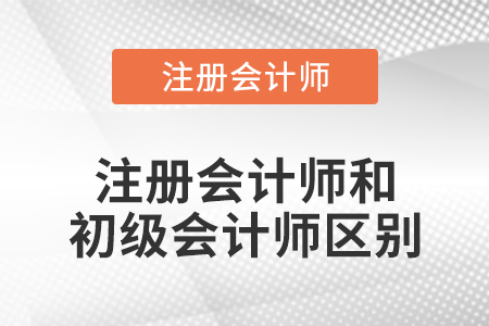 注冊會計師和初級會計師區(qū)別
