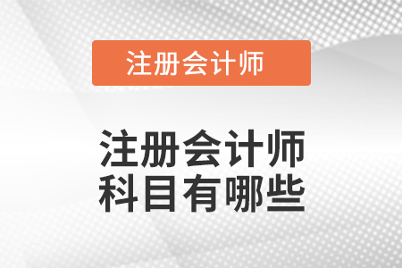 注冊(cè)會(huì)計(jì)師科目有哪些