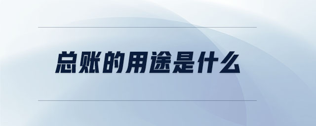總賬的用途是什么 總賬的用途是什么