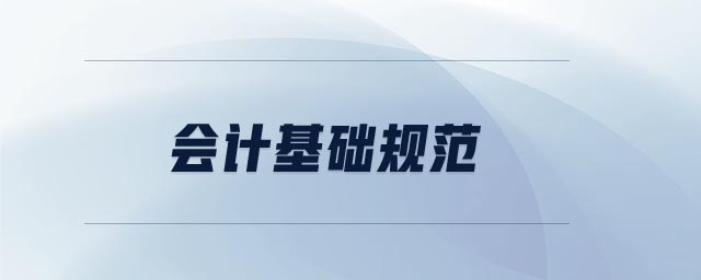 會計基礎(chǔ)規(guī)范