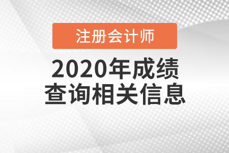 2020年注冊(cè)會(huì)計(jì)師成績(jī)查詢相關(guān)信息