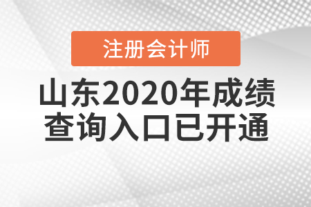 山東2020年注冊(cè)會(huì)計(jì)師成績(jī)查詢?nèi)肟谝验_通