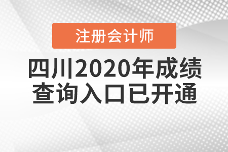 2020年四川注冊(cè)會(huì)計(jì)師成績(jī)查詢(xún)?nèi)肟陂_(kāi)通了！