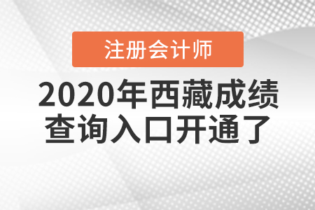 速來！2020年西藏注冊(cè)會(huì)計(jì)師成績(jī)查詢?nèi)肟陂_通了！