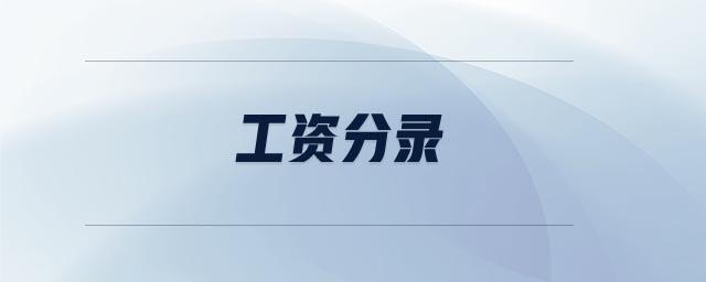 工資分錄 工資分錄