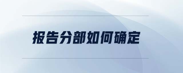 報(bào)告分部如何確定