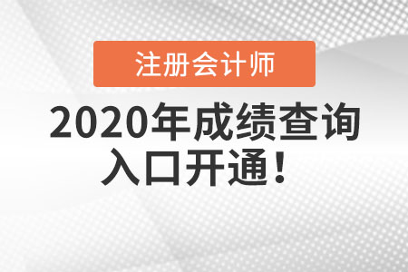 2020年注冊會(huì)計(jì)師成績查詢?nèi)肟陂_通！