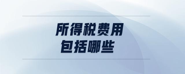 所得稅費(fèi)用包括哪些