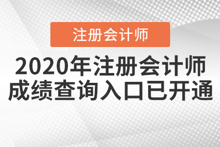 2020年注冊(cè)會(huì)計(jì)師成績(jī)查詢?nèi)肟谝验_通