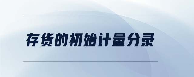 存貨的初始計(jì)量分錄