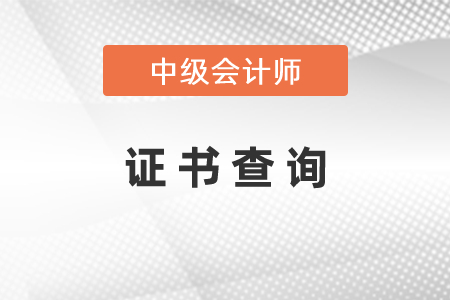 中級(jí)會(huì)計(jì)師證書(shū)查詢你了解嗎
