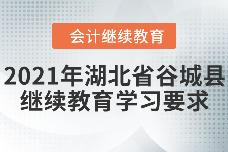 2021年湖北省谷城縣會計繼續(xù)教育學習要求
