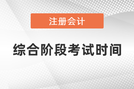 注冊會計師綜合階段考試時間