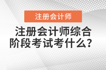 注冊(cè)會(huì)計(jì)師綜合階段考試考什么？