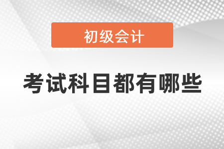 吉林省遼源2021年初級會計職稱考試科目都有哪些