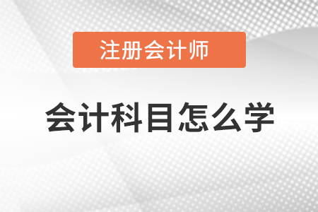 注冊(cè)會(huì)計(jì)師會(huì)計(jì)科目怎么學(xué)