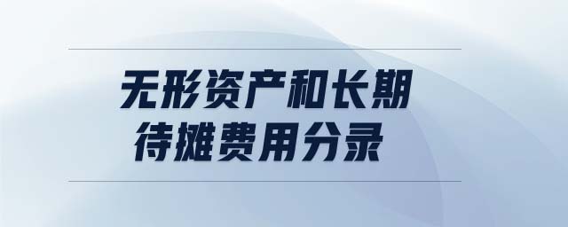無(wú)形資產(chǎn)和長(zhǎng)期待攤費(fèi)用分錄