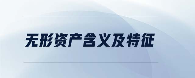無形資產(chǎn)含義及特征