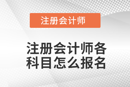 注冊會計(jì)師各科目怎么報(bào)名