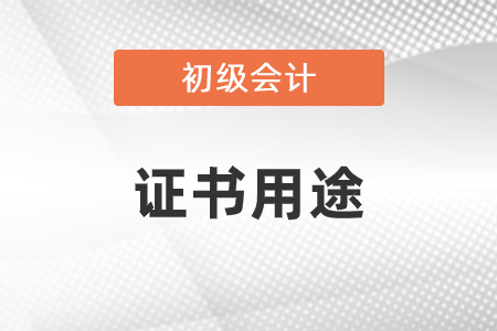 初級會計師證有什么用途