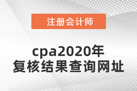 cpa2020年復(fù)核結(jié)果查詢網(wǎng)址