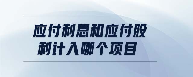 應(yīng)付利息和應(yīng)付股利計(jì)入哪個(gè)項(xiàng)目