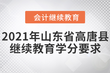 2021年山東省高唐縣會計繼續(xù)教育學(xué)分要求