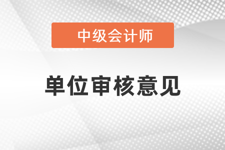 中級會計報名單位審核意見怎么填？