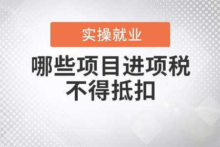 哪些項(xiàng)目的進(jìn)項(xiàng)稅額不得抵扣？