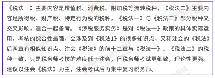 注會稅法與稅務師稅法一稅法二涉稅服務實務