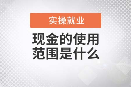 現(xiàn)金的使用范圍是什么？
