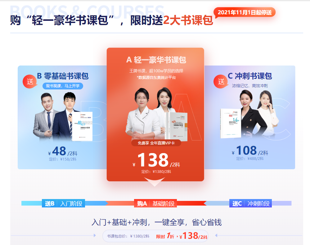 購(gòu)“輕一豪華書(shū)課包”，限時(shí)送2大書(shū)課包