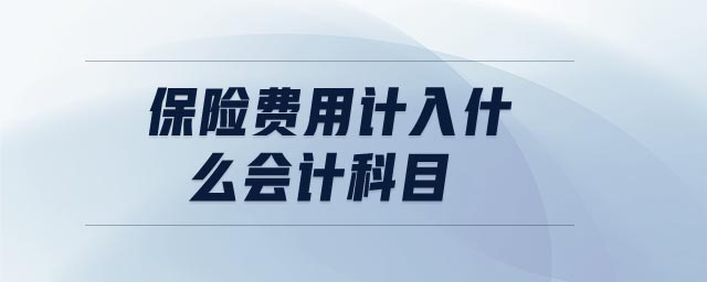 保險(xiǎn)費(fèi)用計(jì)入什么會(huì)計(jì)科目