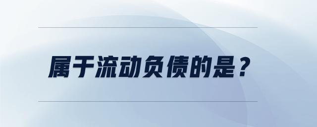 屬于流動負(fù)債的是