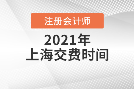 上海市松江區(qū)2021年注會報名交費時間