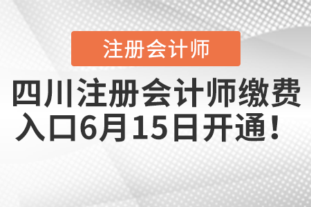 四川省阿壩注冊會計師繳費入口6月15日開通！