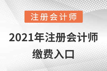 2021年注冊(cè)會(huì)計(jì)師繳費(fèi)入口