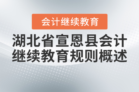2020年和2021年湖北省宣恩縣會計(jì)繼續(xù)教育規(guī)則概述