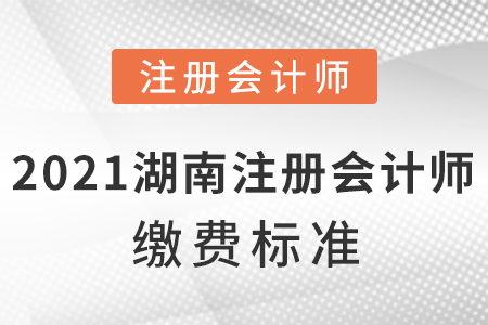 2021年湖南省衡陽注冊會(huì)計(jì)師繳費(fèi)標(biāo)準(zhǔn)？