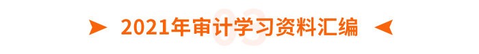 2021年審計學習資料匯編 2021年審計學習資料匯編