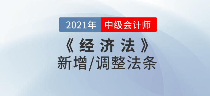 2021中級(jí)會(huì)計(jì)《經(jīng)濟(jì)法》新增/調(diào)整的法條（下）